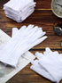 SATINIOR 6 Pairs White Gloves Uniform Gloves Parade Costume Gloves for Police Server Funeral Formal Tuxedo Guard...